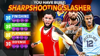 *NEW* BEST "SHARPSHOOTING SLASHER" BUILD IN NBA2K24! BEST DUNK ANIMATIONS + BEST POINT GUARD BUILD!