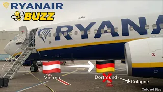 TRIP REPORT | DIVERTED Flight to Cologne | Ryanair (BUZZ) | Vienna to Dortmund | Boeing B737