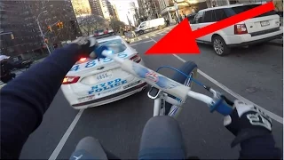 SUICIDE SWERVING NYPD POLICE CARS