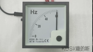 KDSI CE certificate BE-80 DC10V 60HZ analog voltage frequency meter video