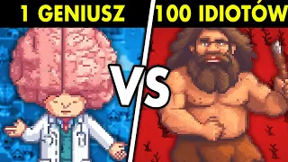 100 IDIOTÓW vs 1 GENIUSZ w POLSCE - KTO WYGRA? Worldbox