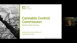 Cannabis Control Commission Public Meeting | September 15, 2022