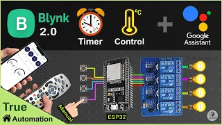 IoT Project using ESP32 Google Assistant Blynk with Timer & Sensor | Home Automation System 2022