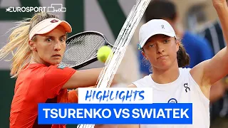 Iga Swiatek Is Through To Roland-Garros Quarter-Finals After Tsurenko Retires | Eurosport Tennis