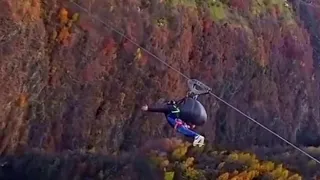 Così si 'vola' sull'aerofune ad Albaredo per San Marco: il video dell'impianto