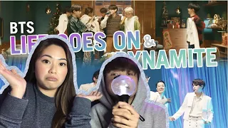 NON-KPOP FAN Reacts To "Life Goes On" and "Dynamite" by BTS l The Late Late Show with James Corden