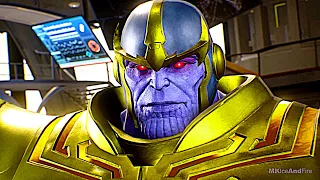 Avengers And Thanos Team Up Fight Scene FULL BATTLE HD - Marvel Vs Capcom Infinite