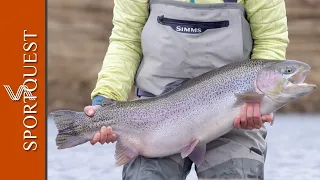 Fly Fishing At Jurassic Lake - The Biggest Rainbow Trout In The World