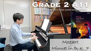 Grade 2 A9 | Mozart - Minuet in D, K. 7 | ABRSM Piano Exam 2023-2024 | Stephen Fung 🎹