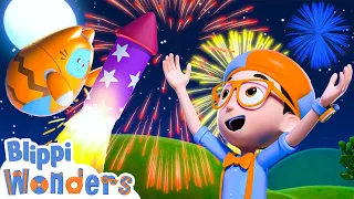 Blippi Learns About Fireworks! - Blippi Wonders | Vehicles For Kids | Educational Cartoons