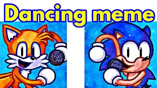 Friday Night Funkin' Vs Classic Sonic and Tails Dancing HD Meme | Sonic (FNF Mod/Hard)