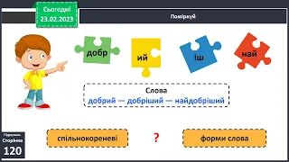 Українська мова 4 клас   утворення ступенів порівняння прикметників