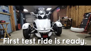 2009 Can-Am Spyder Rs first ride after 3 years.. Will it run. Pt.3