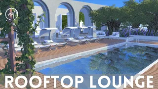 ROOFTOP LOUNGE BAR || Sims 4 || CC SPEED BUILD + CC List