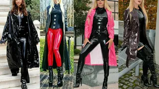 latex leather stunning long power dresses for women and girls #latexoutfits #leatherfashion #leather