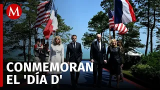 Joe Biden y Emmanuel Macron conmemoran 80 aniversario del 'Día D' en Normandía