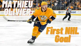 Mathieu Olivier #25 (Nashville Predators) first NHL goal Jan 30, 2021