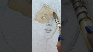 rate from 1 to 77 - watercolor painting Jk BTS