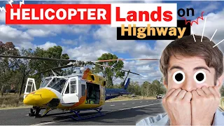 Helicopter Landing on Highway!!!