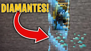 👉 MI NOVIA encuentra DIAMANTES en TAN SOLO 1 BLOQUE de MINECRAFT 😍