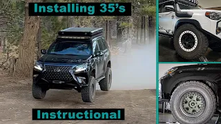 Installing 35's (and 34's) on your GX460 or 5th gen 4Runner. Instructional. Part 2