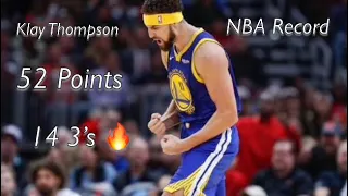 Every Klay Thompson 3-pointer vs bulls (14 3's NBA record)!!