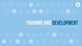 Training and Development