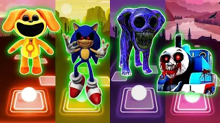 Dogday poppy play time🆚Sonic the hedgehog exe🆚Zoonomaly🆚Thomas Train exe⚡Tiles Hop EDM Rush Gameplay