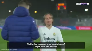 PIQUE VS MODRIC "Are you ready to go complain now?"