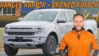 2023 Ford Ranger Raptor spied testing with Bronco Raptor