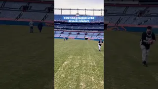 Throwing a Football at the Broncos Stadium #denverbroncos #football #shorts