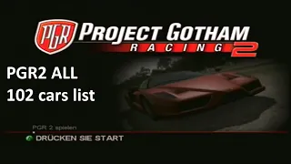 PGR2 ALL cars list (no DLCs) (Project Gotham Racing 2 Xbox)