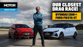 Hyundai i20 N vs Ford Fiesta ST DRAG RACE | MOTOR