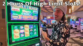 Over 2 Hours Of High Limit Slots! Las Vegas Slot Action AND SATISFACTION.