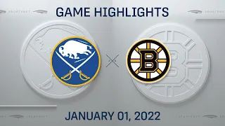 NHL Highlights | Sabres vs. Bruins - Jan 1, 2022