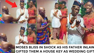 Moment Moses bliss cried as his father in-law gifted him a house as wedding gift 😭😭