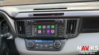 Fits 2014 - 2018 Toyota RAV4 (EnTune 2) Apple CarPlay + Android Auto (Wired & Wireless) + USB Media