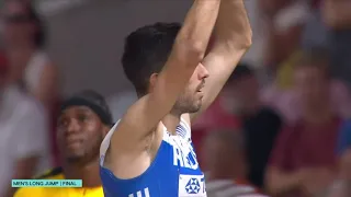 Miltos Tentoglou won long jump. He jumped 8.52 meters.