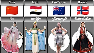 "Comparing :Traditional Costumes Across Countries / សំលៀកបំពាក់ ប្រពៃណីមកពីប្រទេសផ្សេងៗ