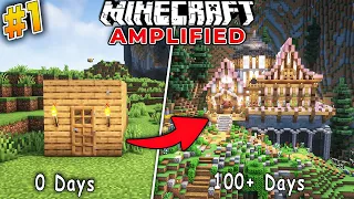 A PERFECT START in MINECRAFT AMPLIFIED WORLD! EP#1