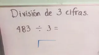 Matemáticas. División con 3 cifras dentro