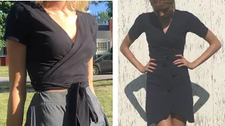 How to Turn a T Shirt Into a Wrap Shirt (or dress)