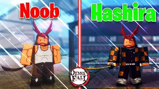 Demon Fall Going From Noob To Sun Hashira In One Video...