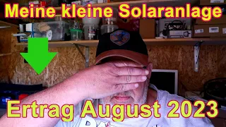 Meine kleine Solaranlage: Ertrag August 2023