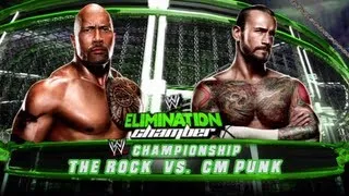 WWE Elimination Chamber 2013:  The Rock Vs. CM Punk | WWE Championship Match