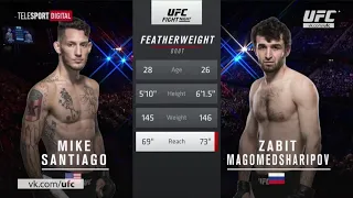 Zabit Magomed Sharipov (Sabit Muhammad Syarif) vs Mike Santiago UFC