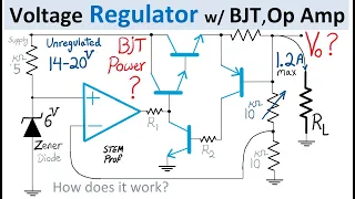 Voltage Regulator Op Amp Circuit with Foldback current limiting