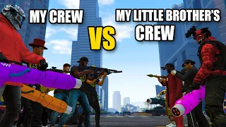 MY CREW VS MY LITTLE BROTHER'S CREW! | GTA 5 THUG LIFE #407