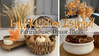 2023 Fall Kitchen Island Styling Decorating Ideas | Fall Decorate With Me | Fall Decor