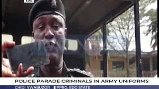 Police in Edo parade criminals in Army uniform